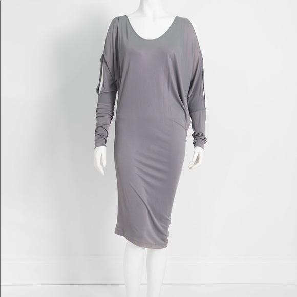BCBGMAXAZRIA Causal Darksteel Grey Dress - Picture 2 of 3